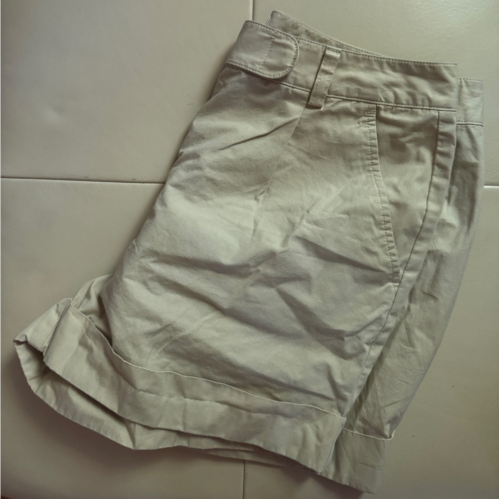 Talbots Beige Pleated Front Shorts